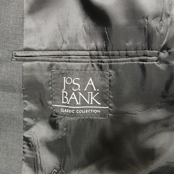 Jos A Bank Classic Collection Men's 44R Gray Wool Suit 2-Button 38x30 Pants - Picture 4 of 15